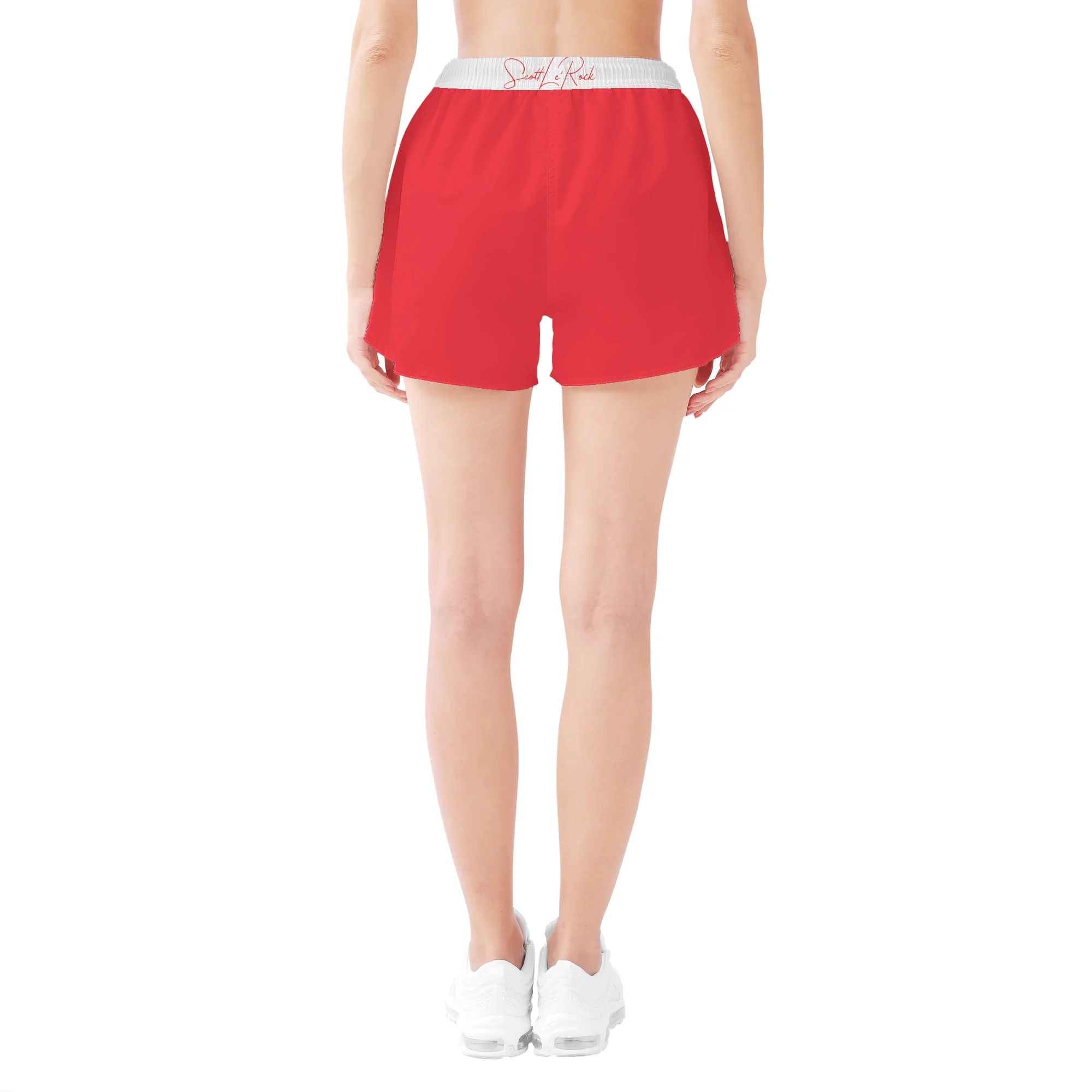 SLR RED/WHITE Women's Beach Shorts - Image 4