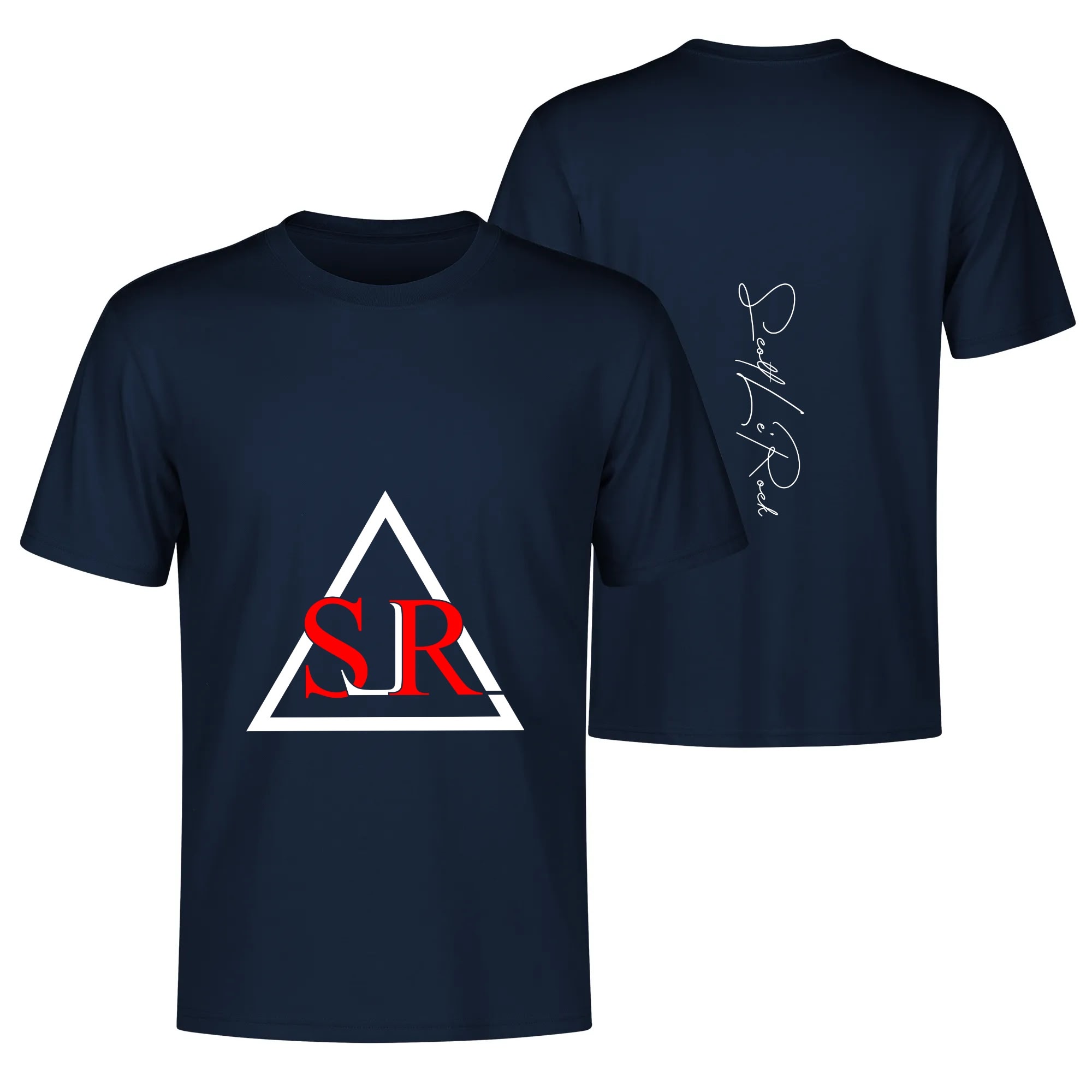 SLR RED/WHITE TRI-ANGLE men's T Shirt - Image 4