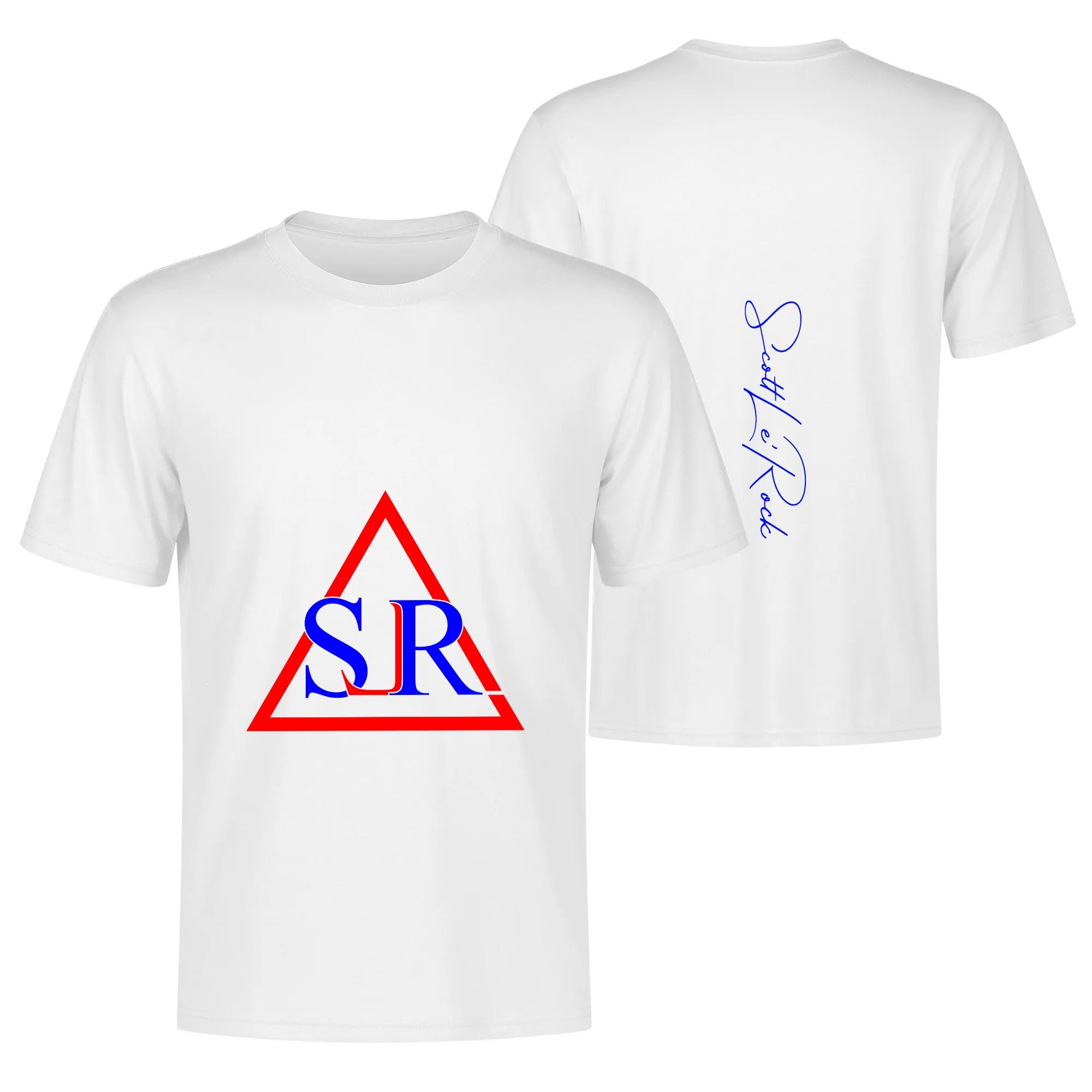 SLR RED/BLUE TRI-ANGLE men's T Shirt