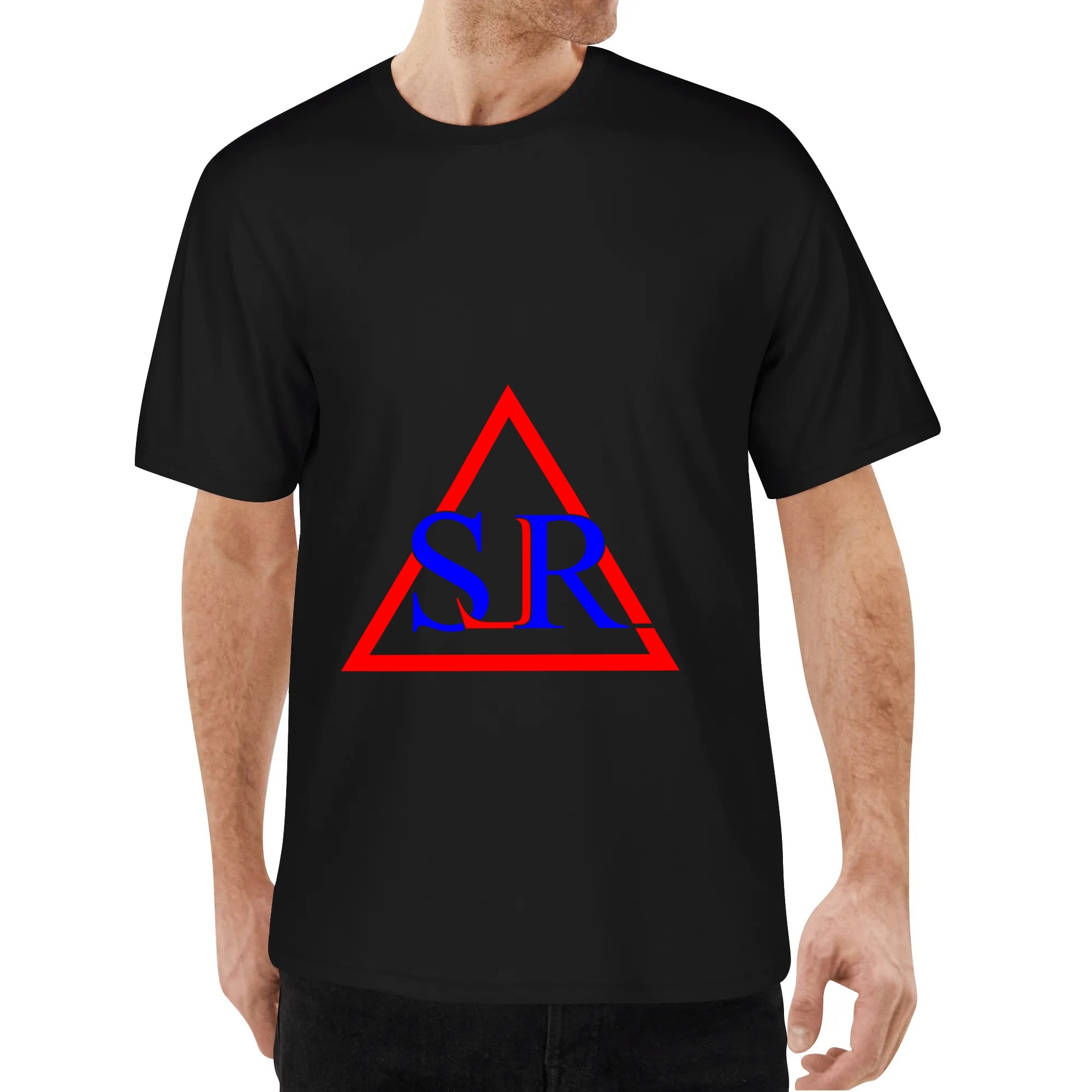 SLR RED/BLUE TRI-ANGLE men's T Shirt - Image 12