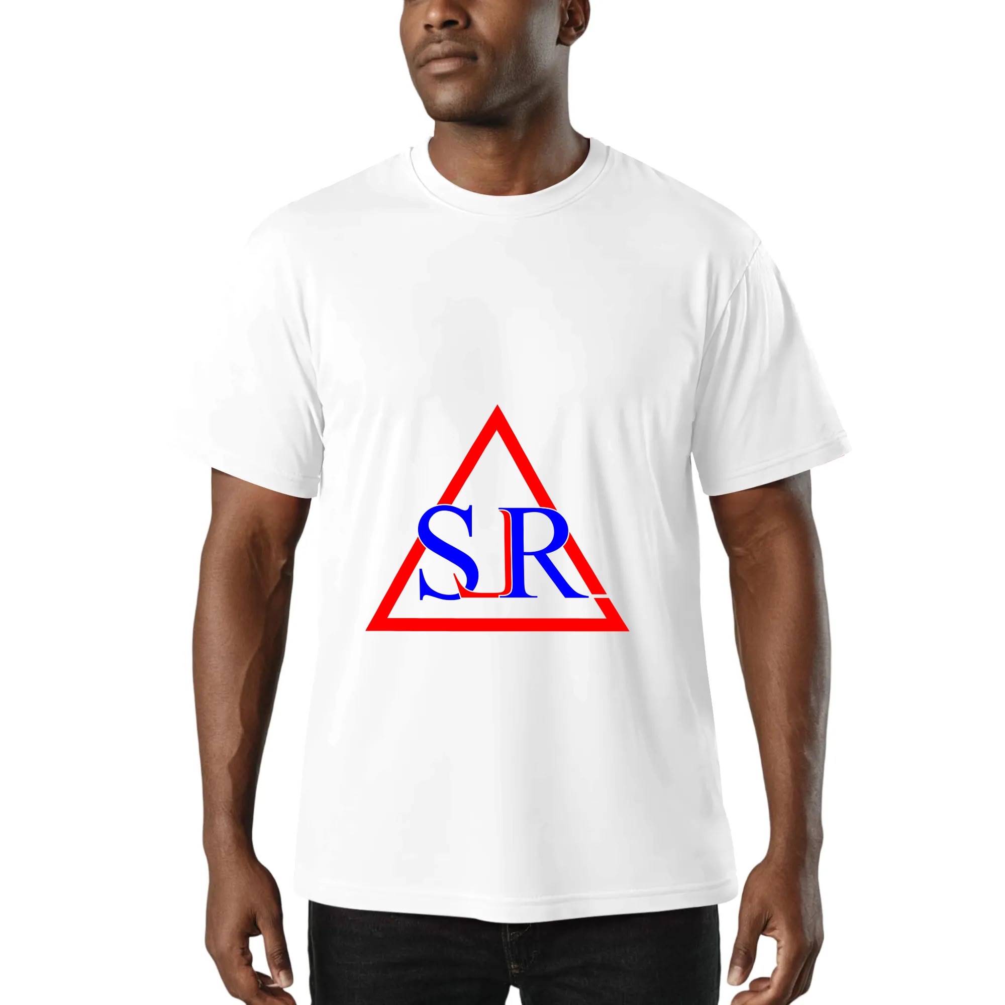 SLR RED/BLUE TRI-ANGLE men's T Shirt - Image 8