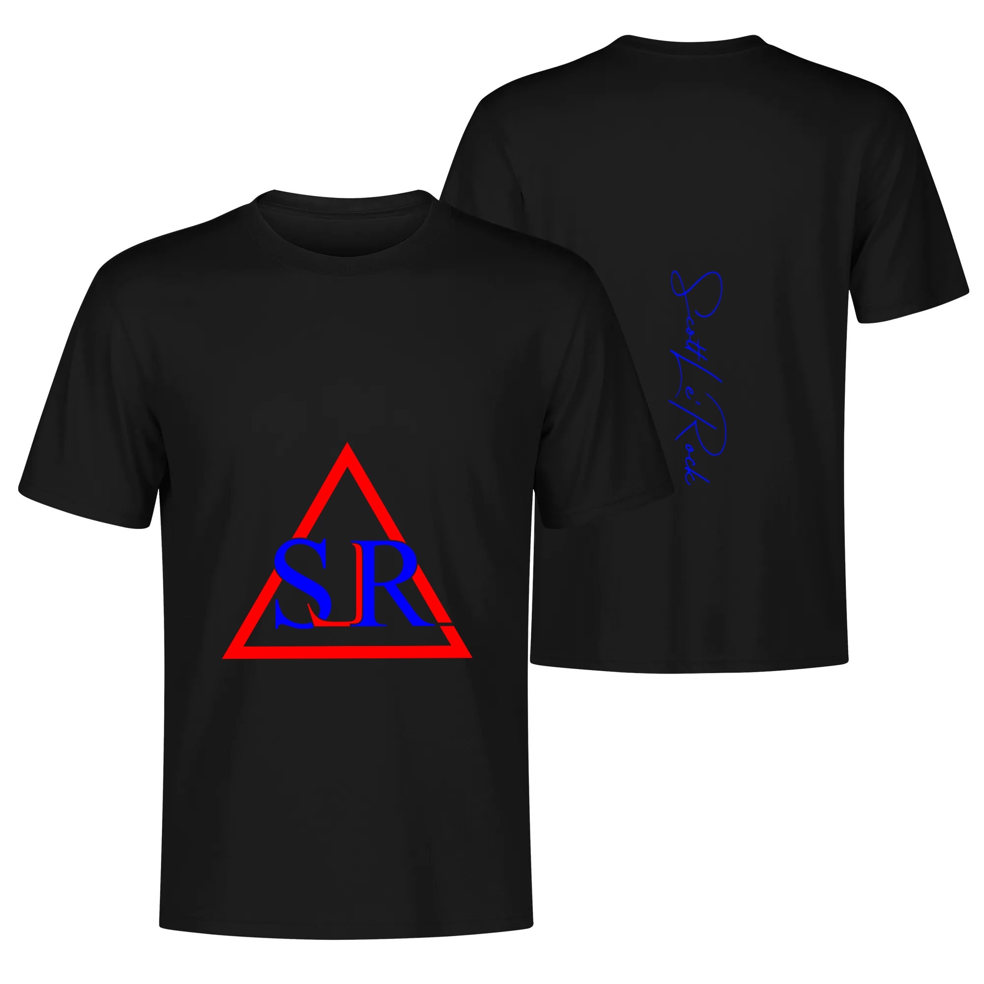 SLR RED/BLUE TRI-ANGLE men's T Shirt - Image 9
