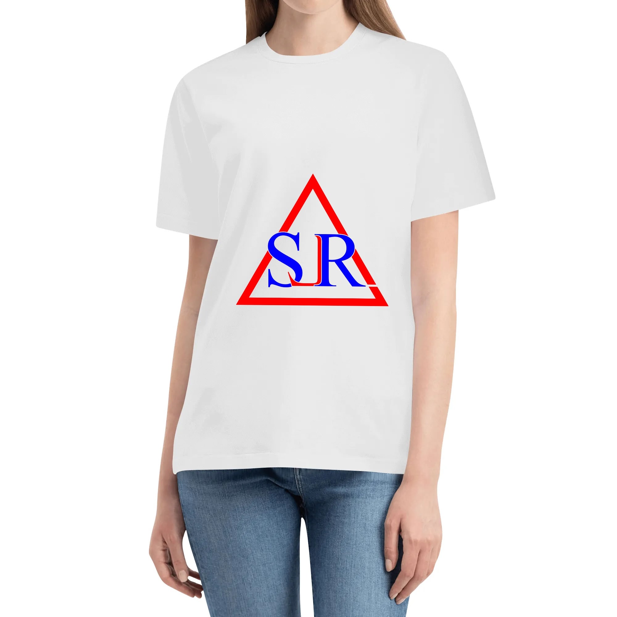 SLR RED/BLUE TRI-ANGLE men's T Shirt - Image 4