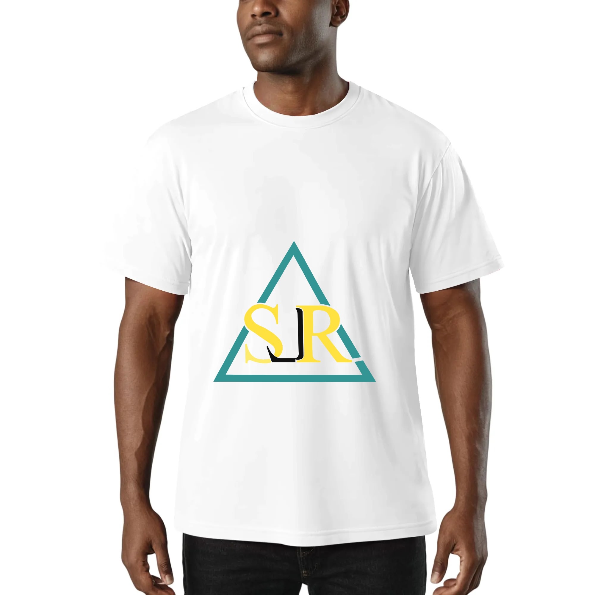 SLR GREEN/GOLD/BLACK TRI-ANGLE men's T Shirt - Image 6