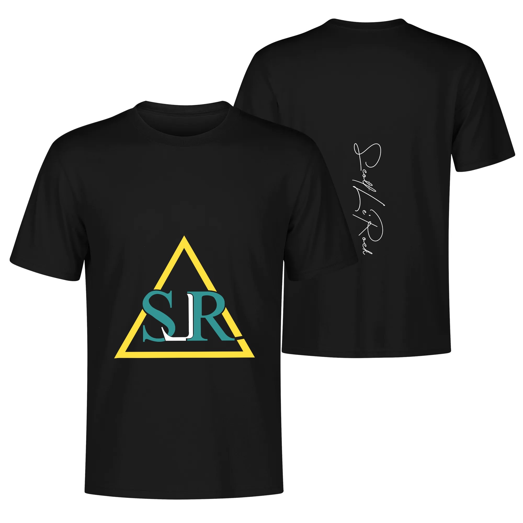 SLR GOLD/GREEN/WHITE TRI-ANGLE men's T Shirt