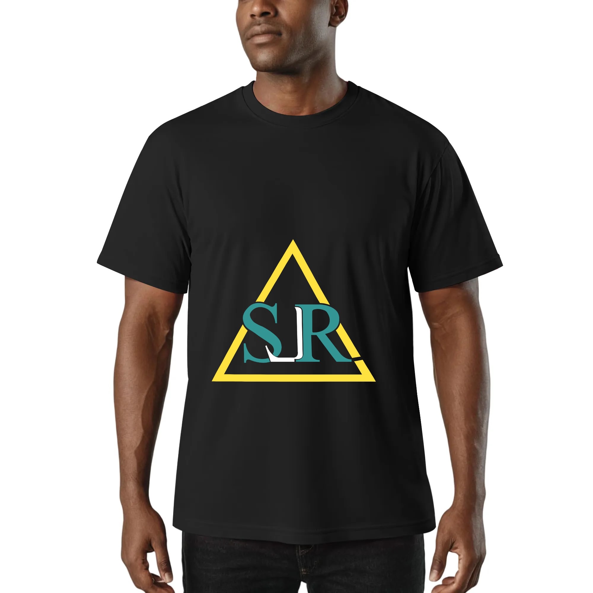 SLR GOLD/GREEN/WHITE TRI-ANGLE men's T Shirt - Image 6