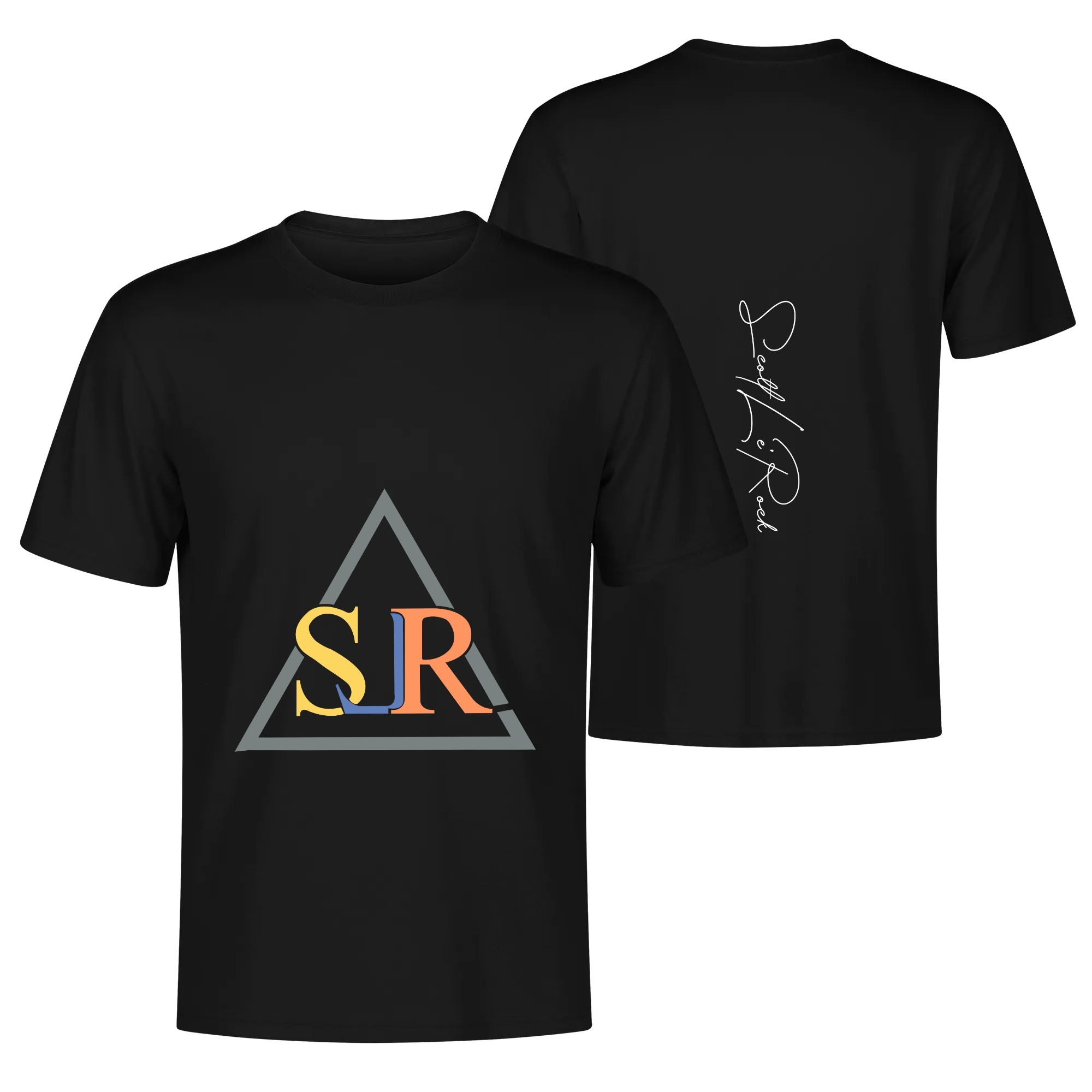 SLR GRAY/GOLD/BLUE TRI-ANGLE men's T Shirt