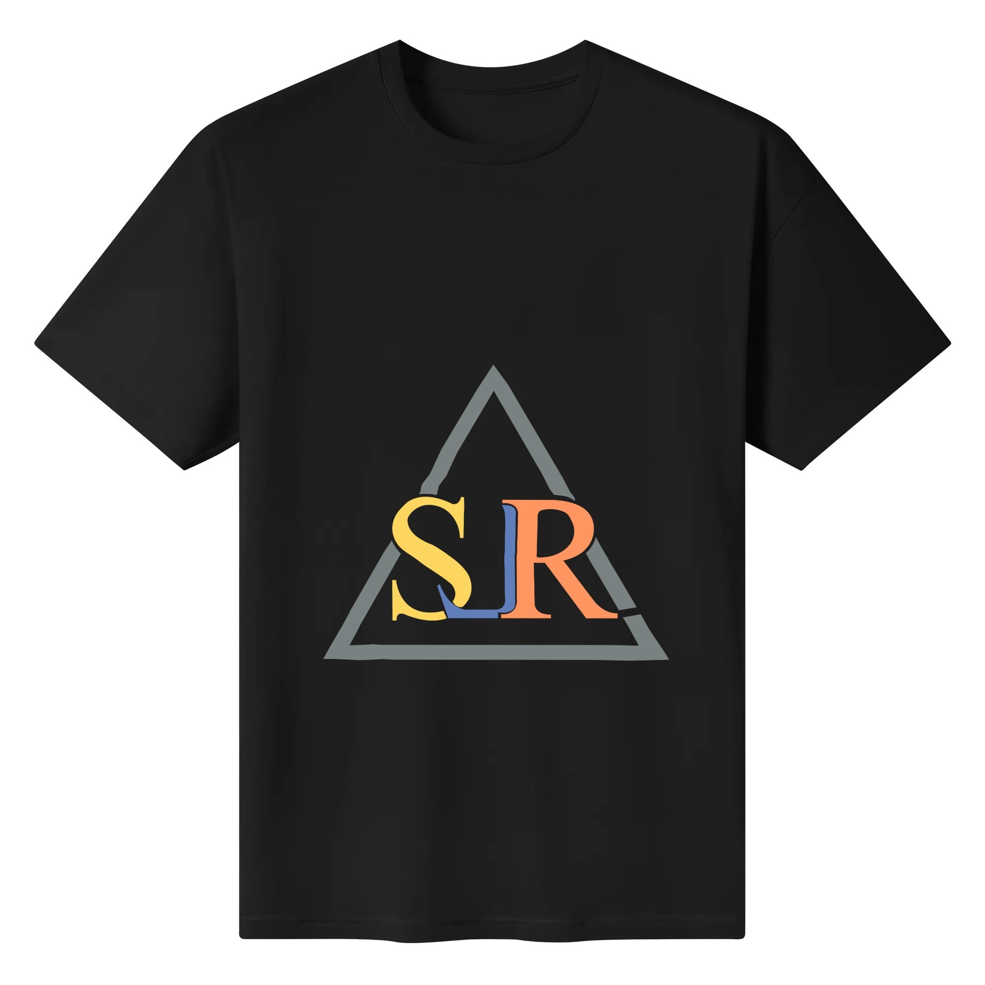 SLR GRAY/GOLD/BLUE TRI-ANGLE men's T Shirt - Image 2