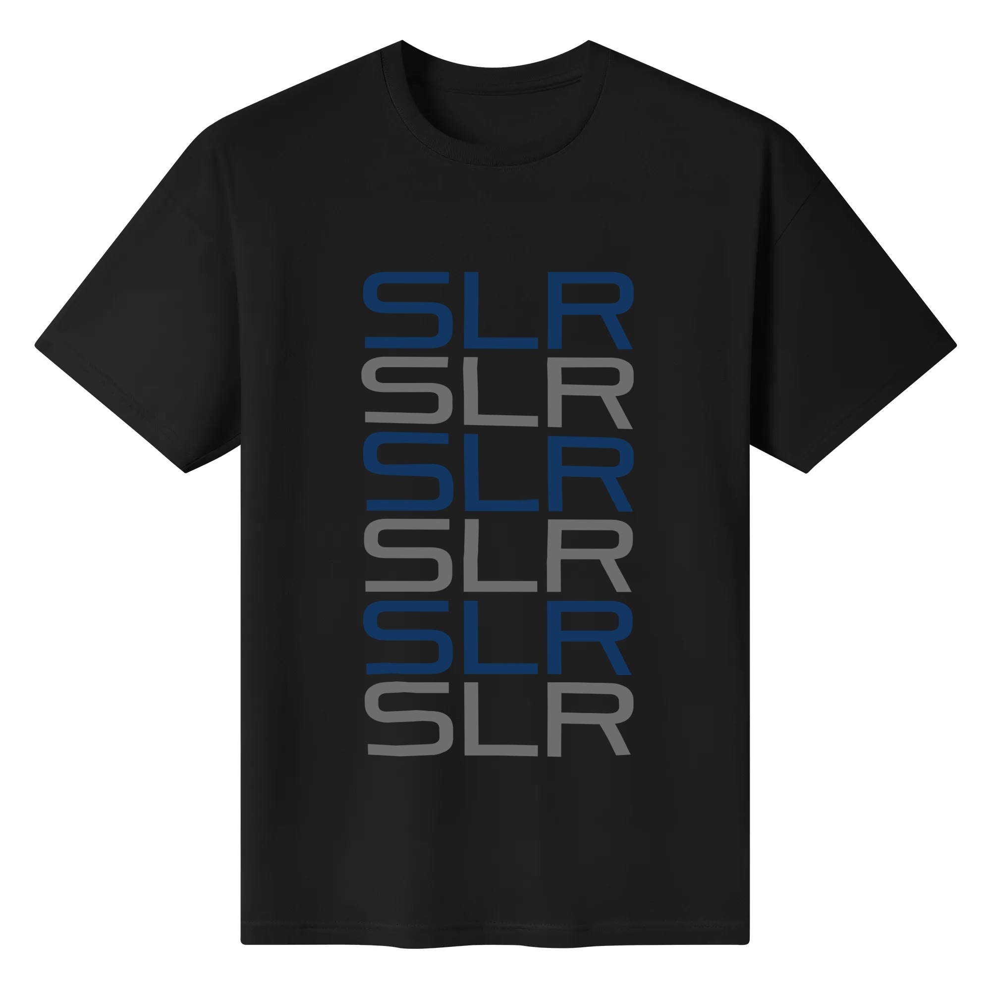 SLR BLUE/GRAY WORD men's T Shirt - Image 2