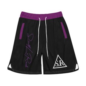 SLR Black/Purple Men's Swim Trunks