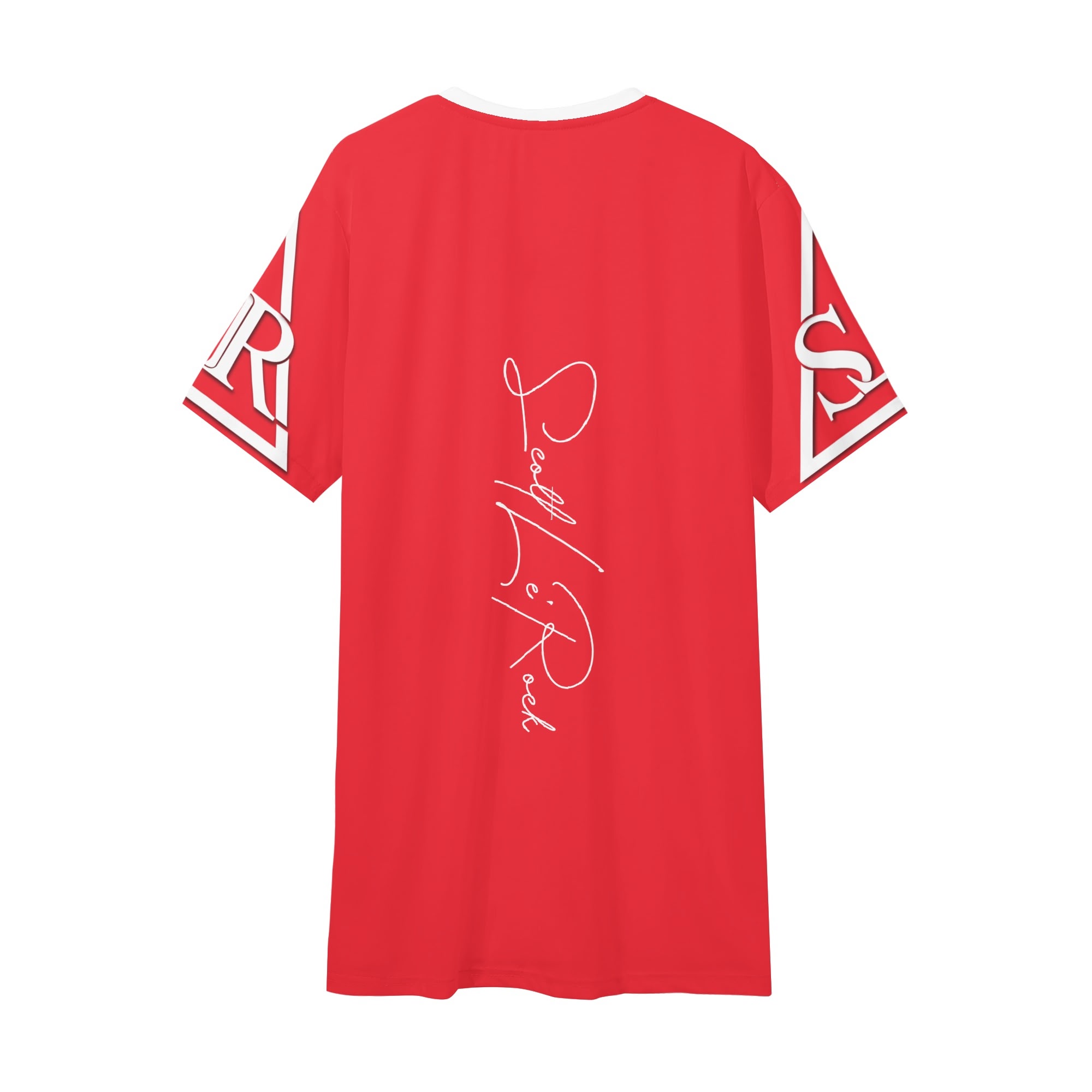 SLR Men's RED/WHITE Short Sleeve V Neck T-shirt - Image 2