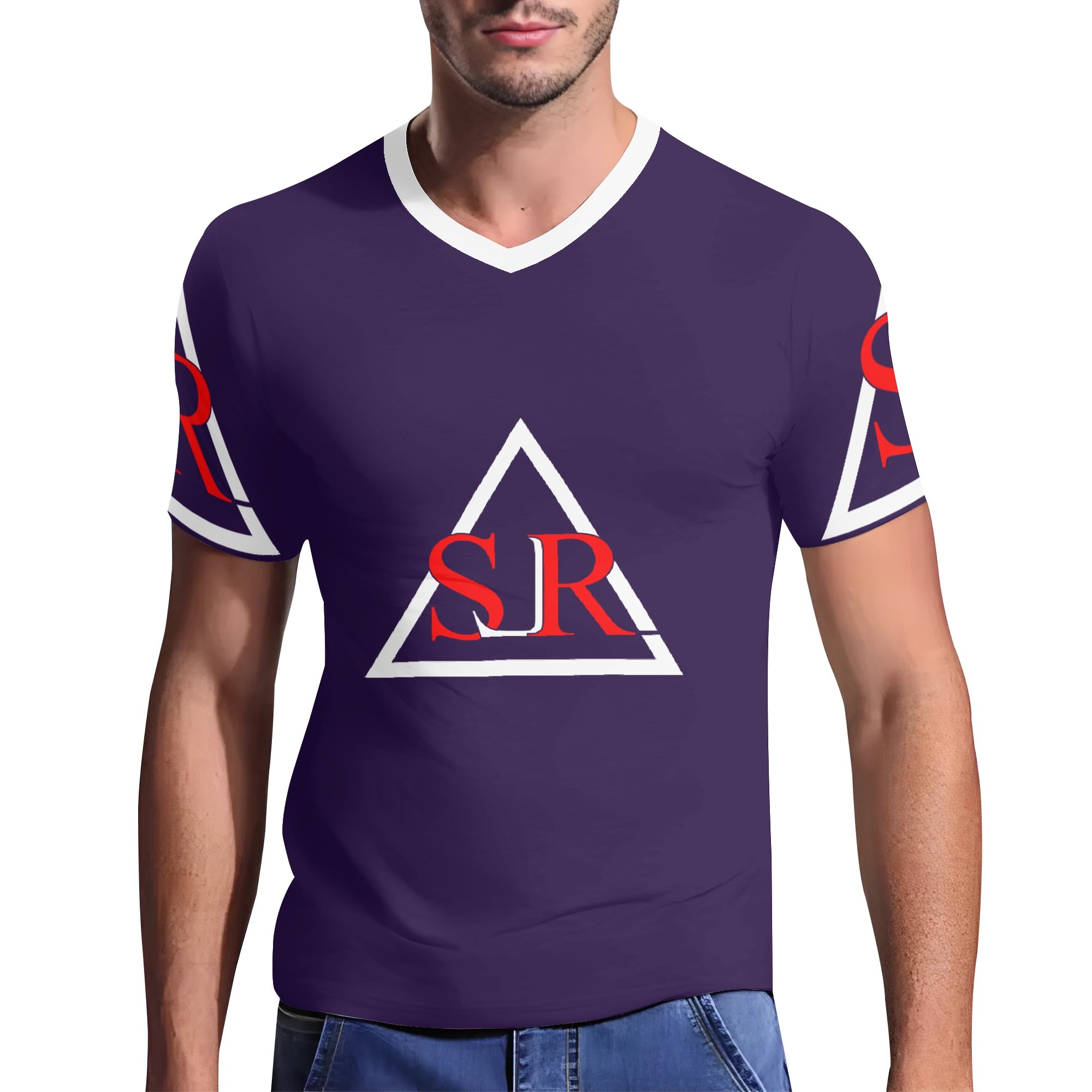 SLR Men's Short Sleeve V Neck American T-shirt - Image 3