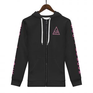 SLR Women's Black/Pink Zip Up Hoodie