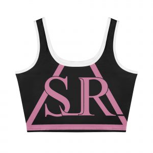 SLR Women's Black/Pink Sleeveless Crop Top