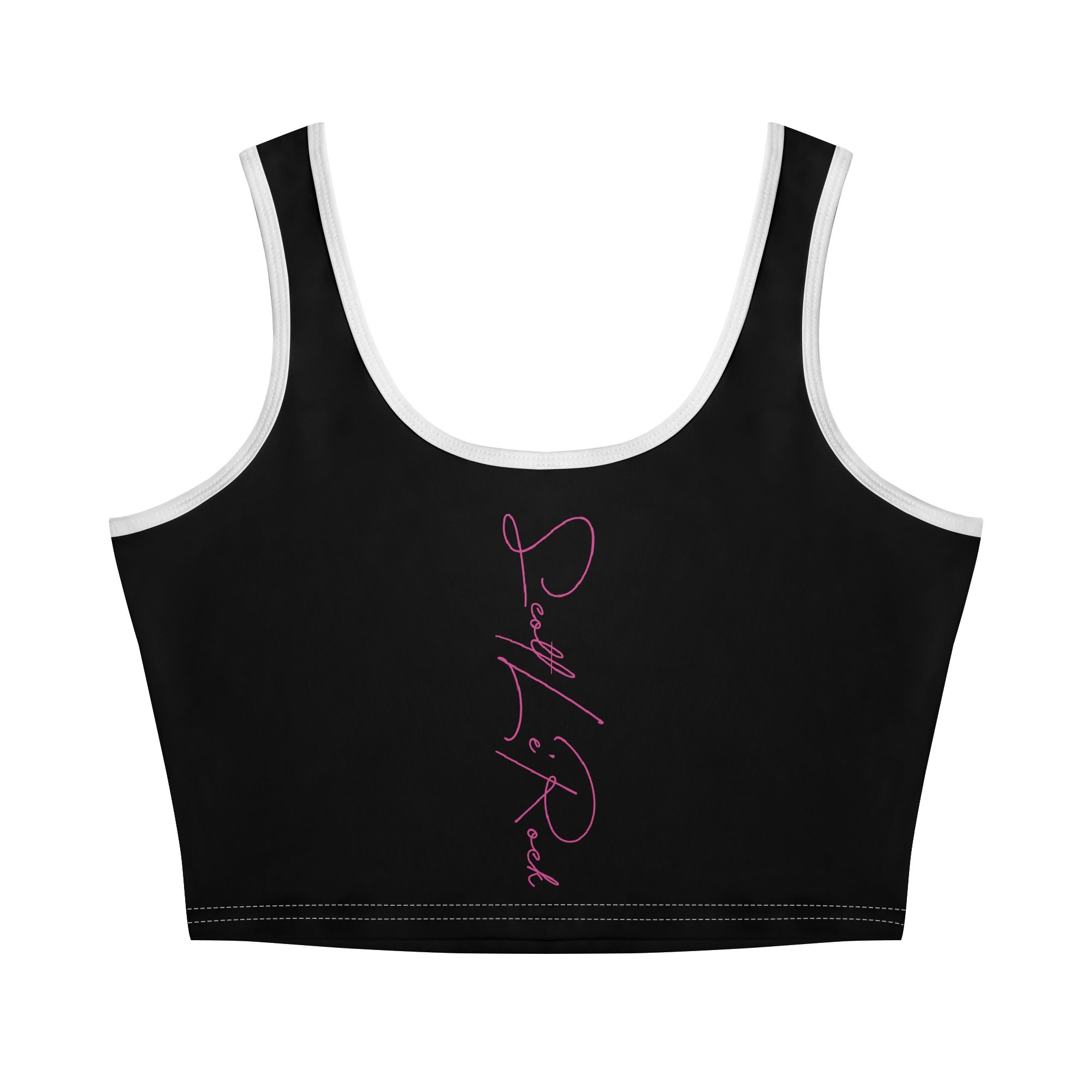 SLR Women's Black/Pink Sleeveless Crop Top - Image 2