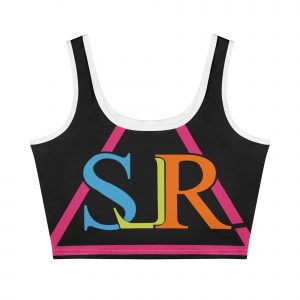 SLR Women's Black/Tri-Color Sleeveless Crop Top #1