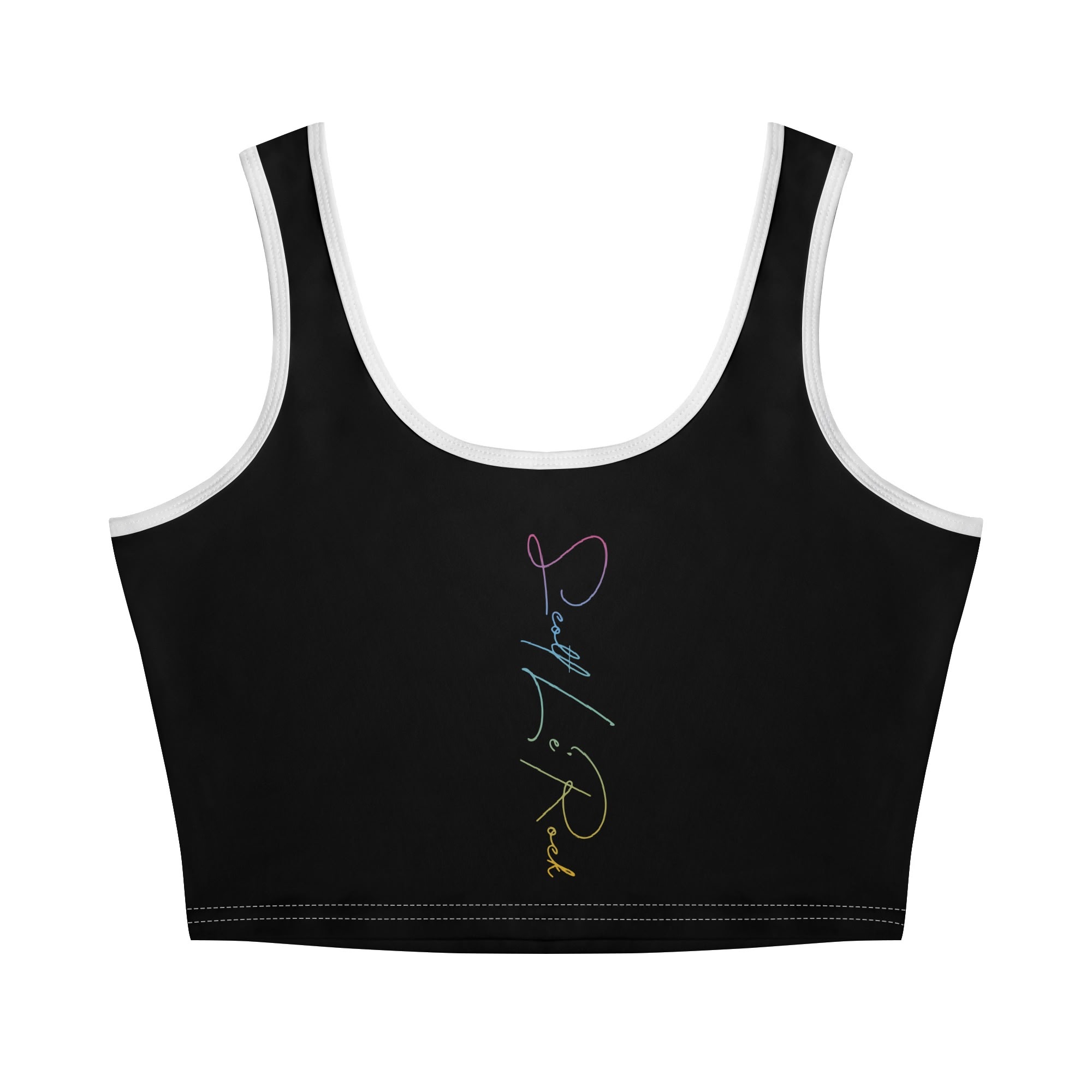 SLR Women's Black/Tri-Color Sleeveless Crop Top #1 - Image 2