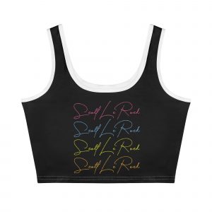 SLR Women's Black/Tri-Color Sleeveless Crop Top #2
