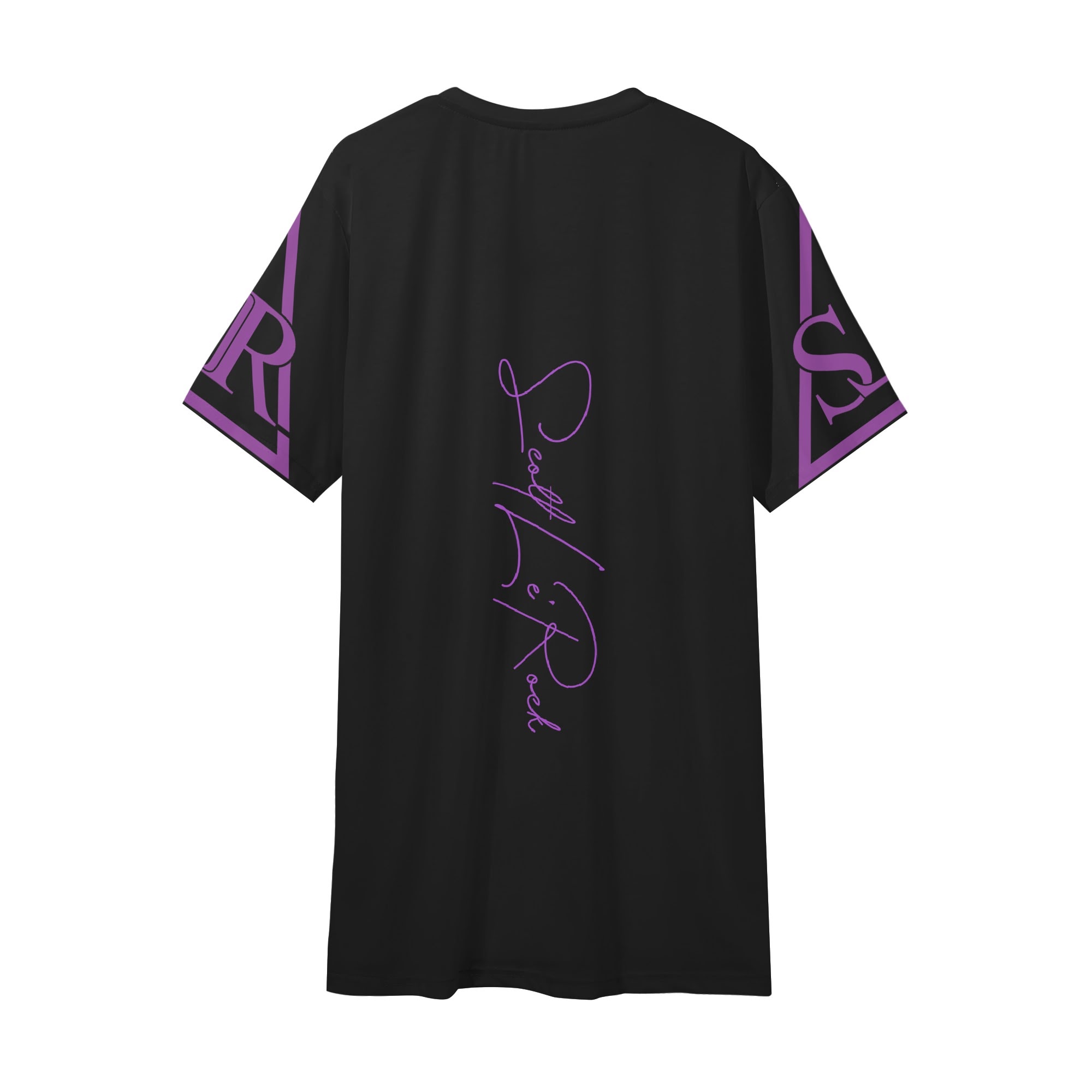SLR Men's Black/Purple Short Sleeve V Neck Tees - Image 2