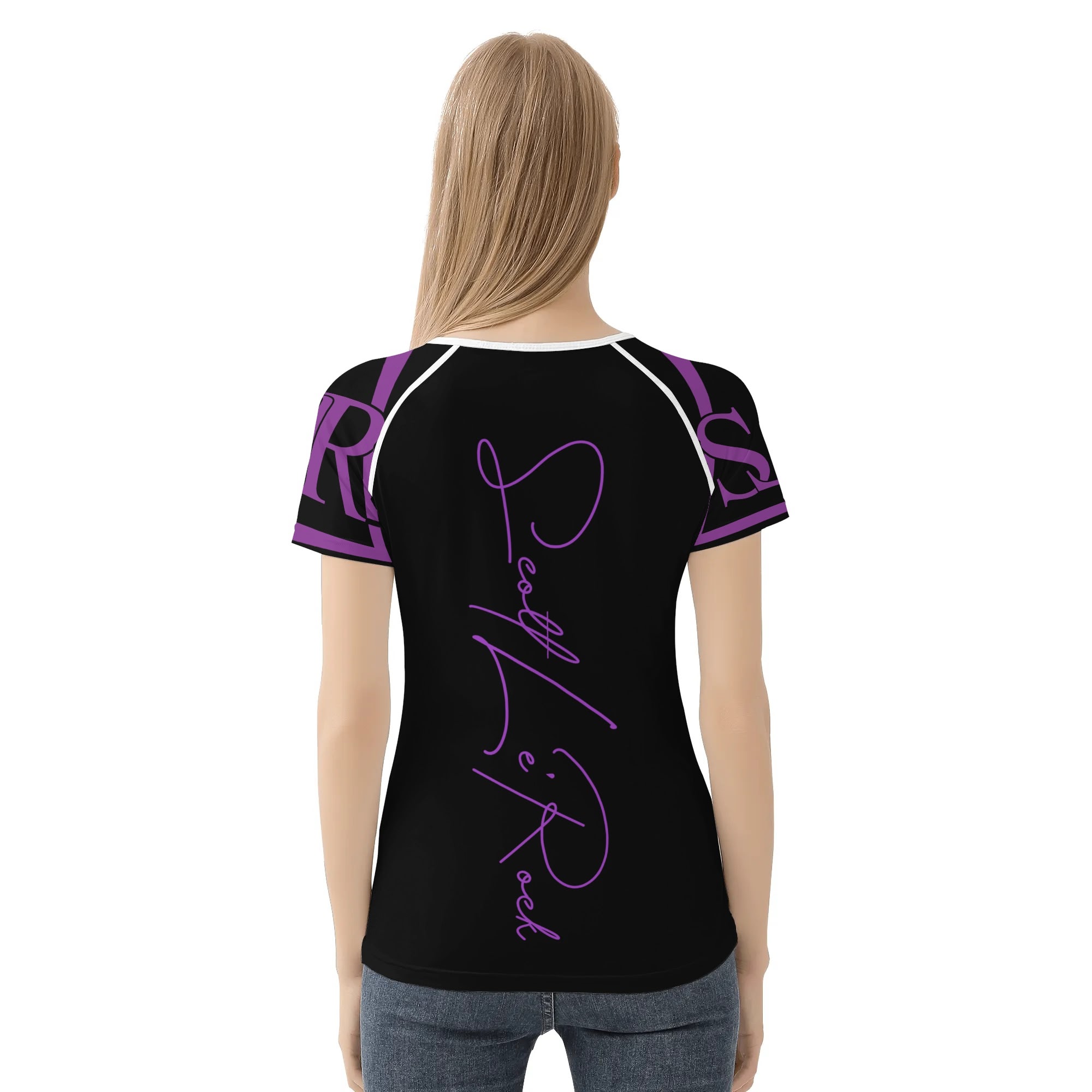 SLR Black/Purple Women's T shirt - Image 4